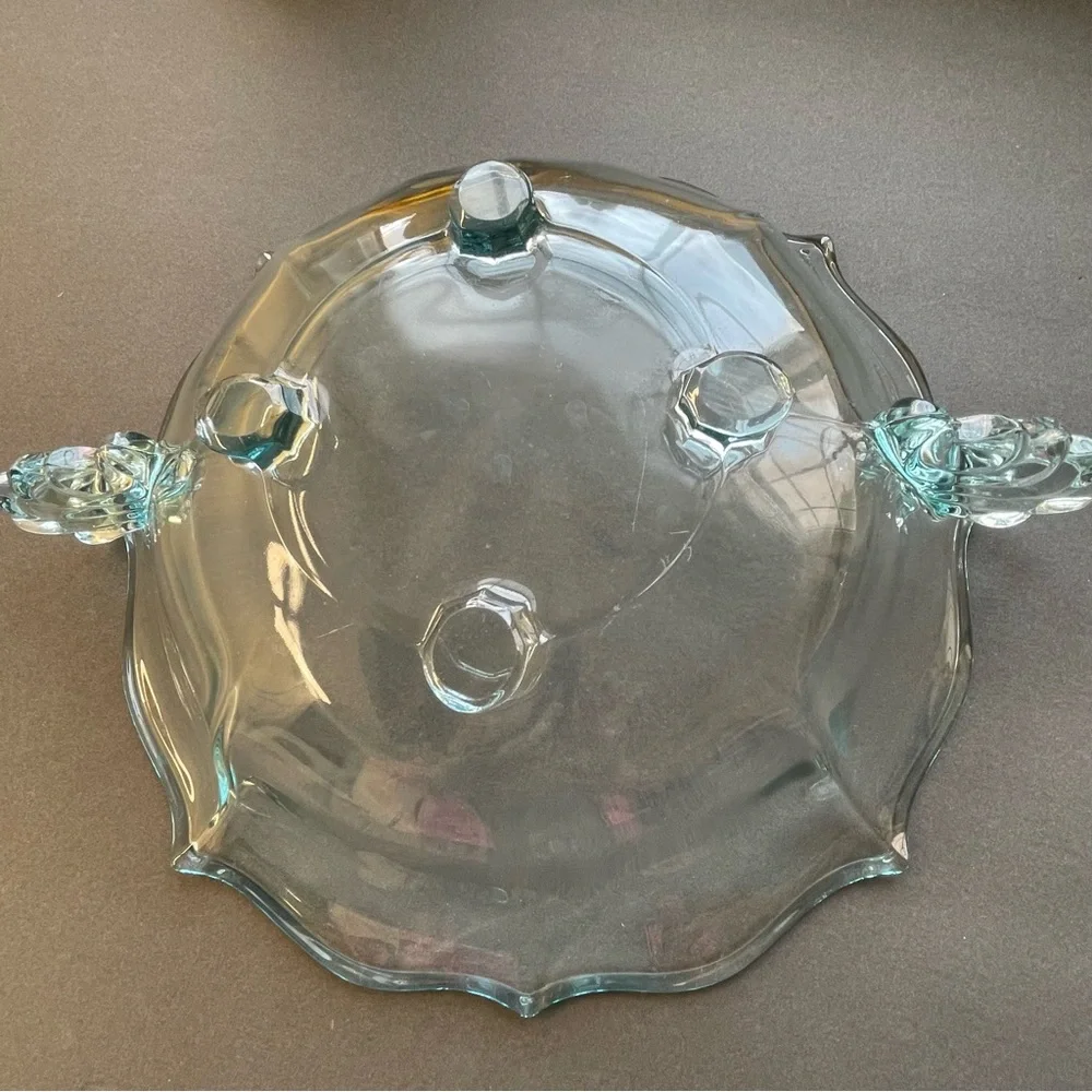 Glass Bowl Double‎ Bow Handle Serving Bowl Holiday Party